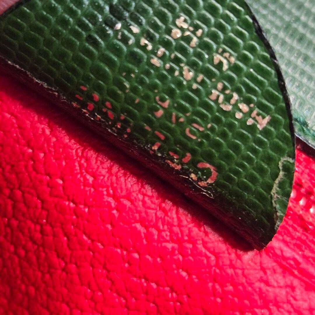 CELINE Handbag Leather Suede Circle Green Vintage Authentic From Japan