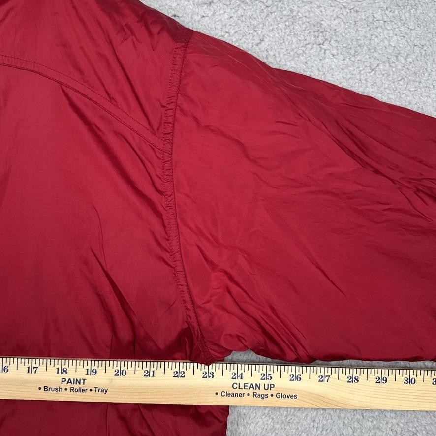 Vintage Nike Jacket Mens Medium Red Hooded Insulated Windbreaker N Logo 90s
