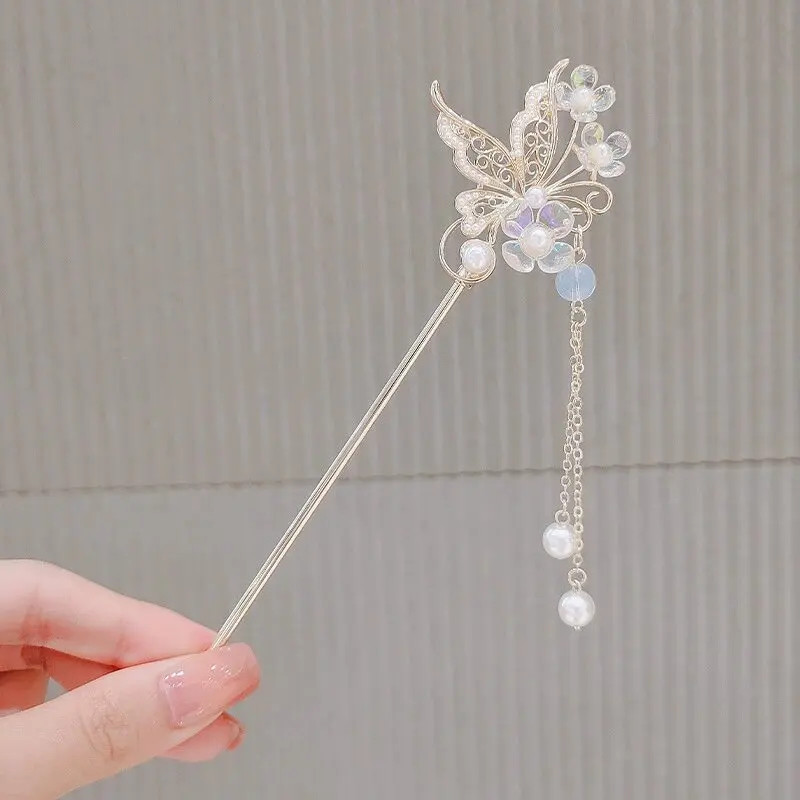 1Pcs French Hair Pins for Women Alloy Golden U-Shaped Magic Grip Hairpins Hair S