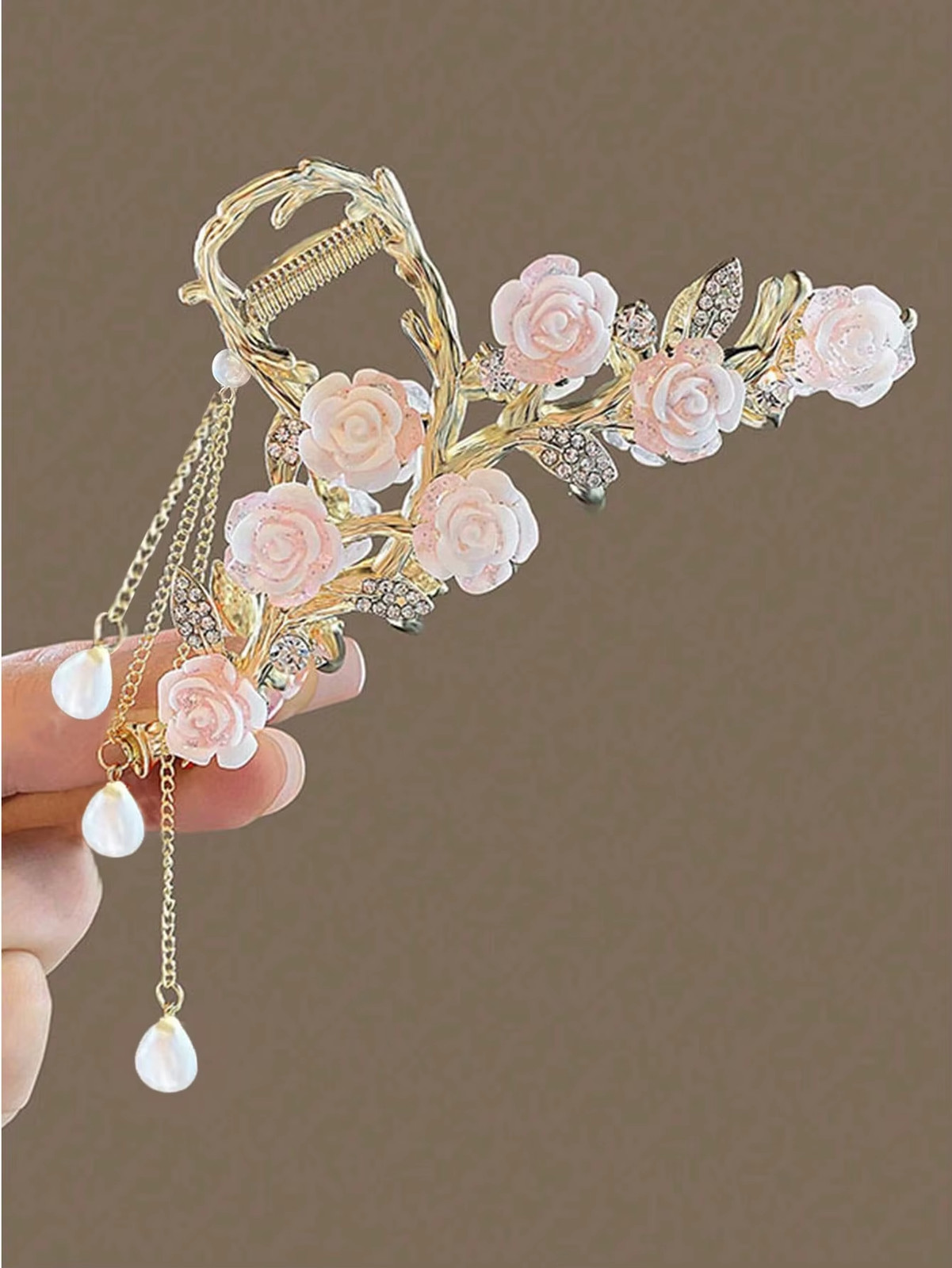 1Pcs Fashion Antique Roses Hair Claws for Women Hair Accessories