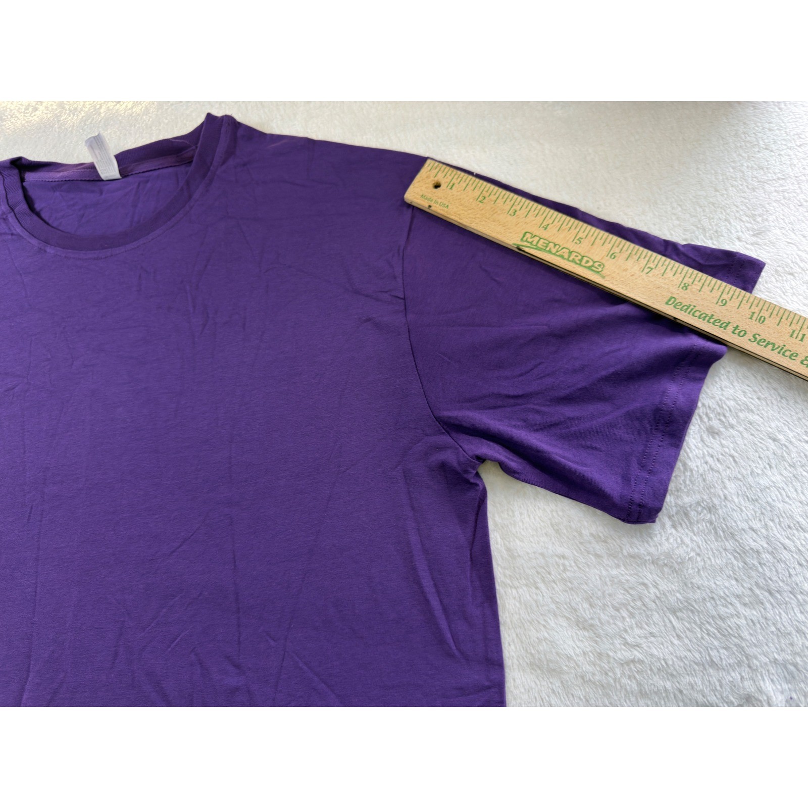 Royal Avalon Mens XL Purple Bamboo Blend Short Sleeve Crew Neck T-Shirt