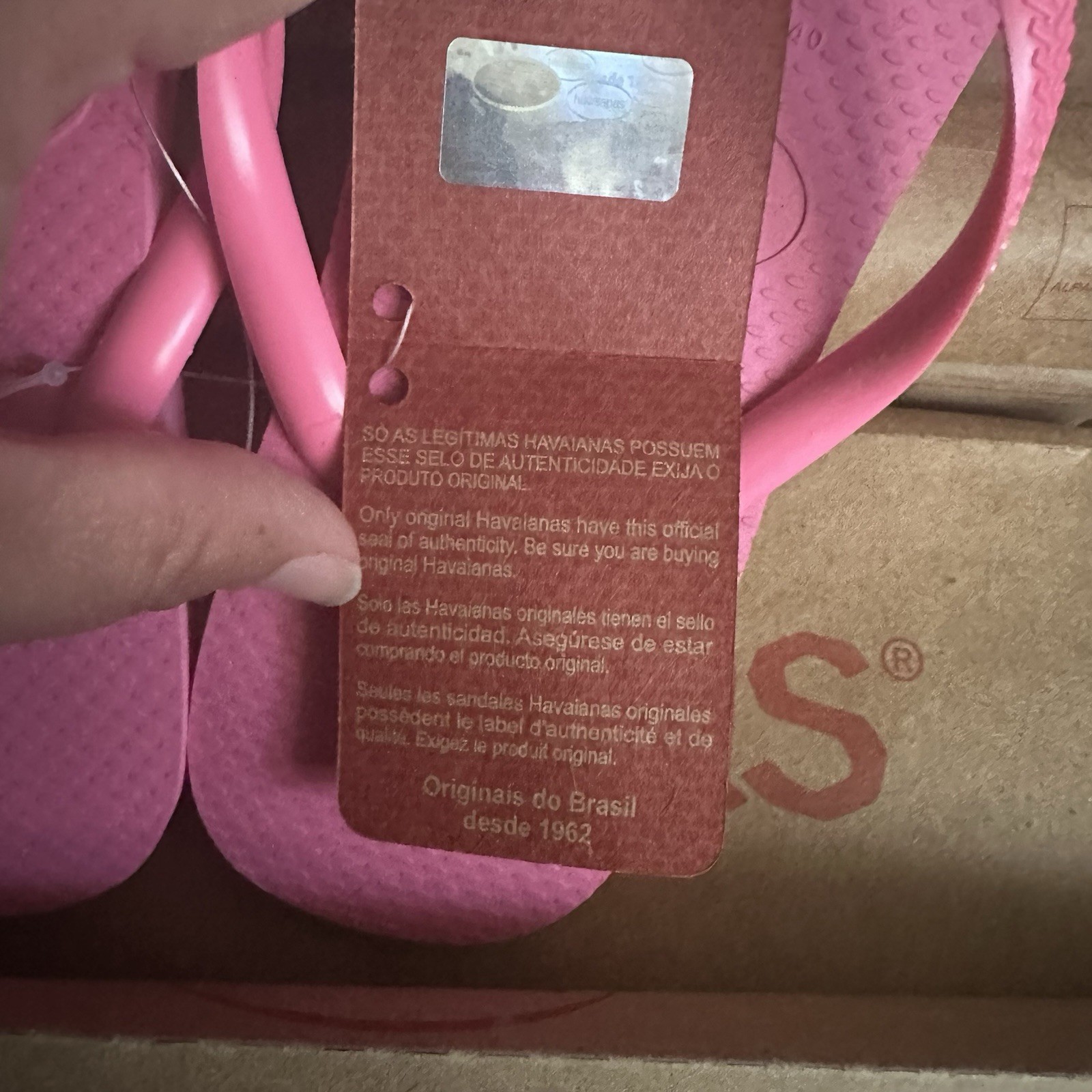 Havaianas Flip Flop Sandal Pink Size 7-8 US Beach, Pool, Summer