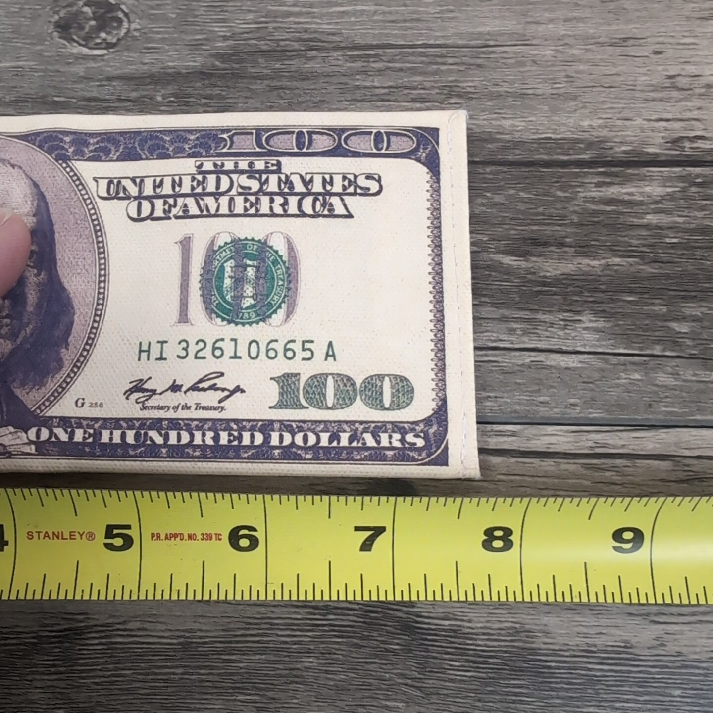 USA $100 One Hundred Dollar Print Men’s Leather Bifold Novelty Wallet