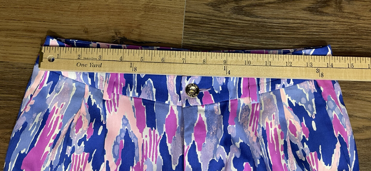 Lilly Pulitzer Jogger Pants Saffron Multicolor One Too Many Size 00 EUC