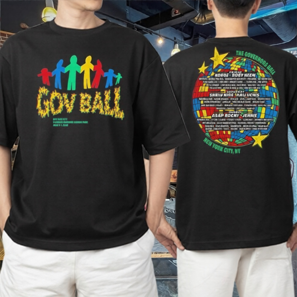 The Governors Ball New York City June 5-7 2026 Two Sided Unisex T-Shirt