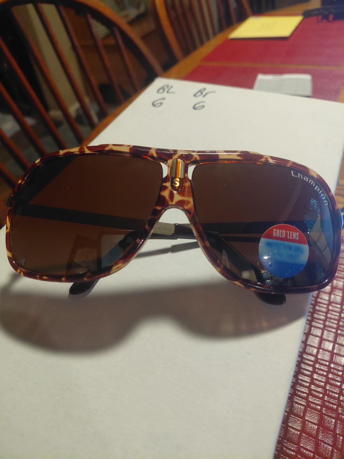 Original 1980’s Aviator Champion S Tortoise Frame Sunglasses Grandpa Core Large