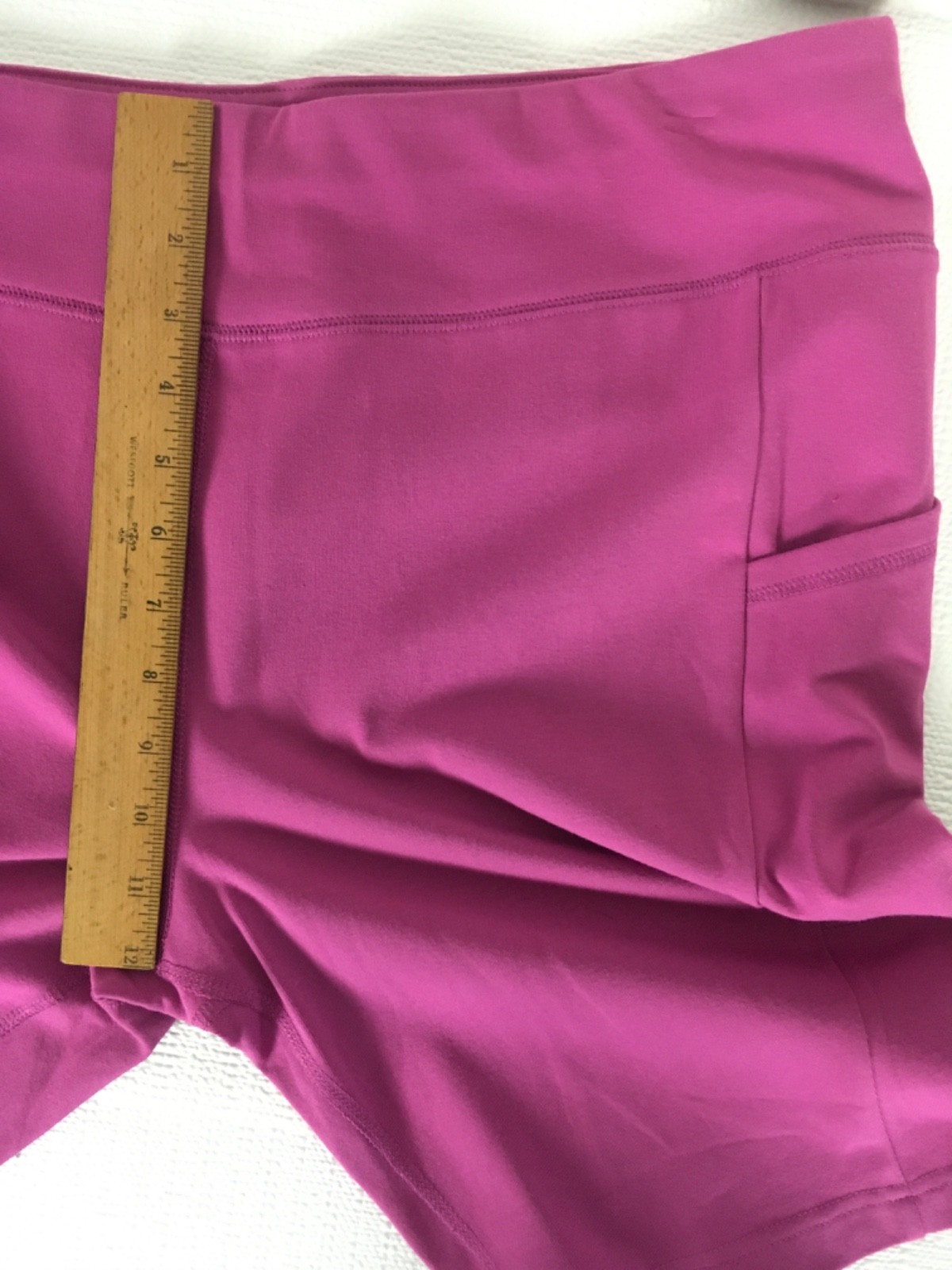 Terra and Sky Bike Shorts Women Size 1X Pink High Rise Pockets 9 in Inseam New