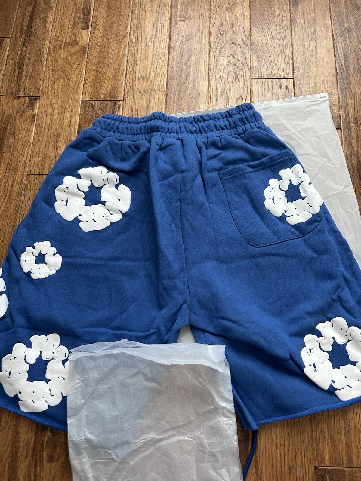 Blue Demin Tear shorts size M