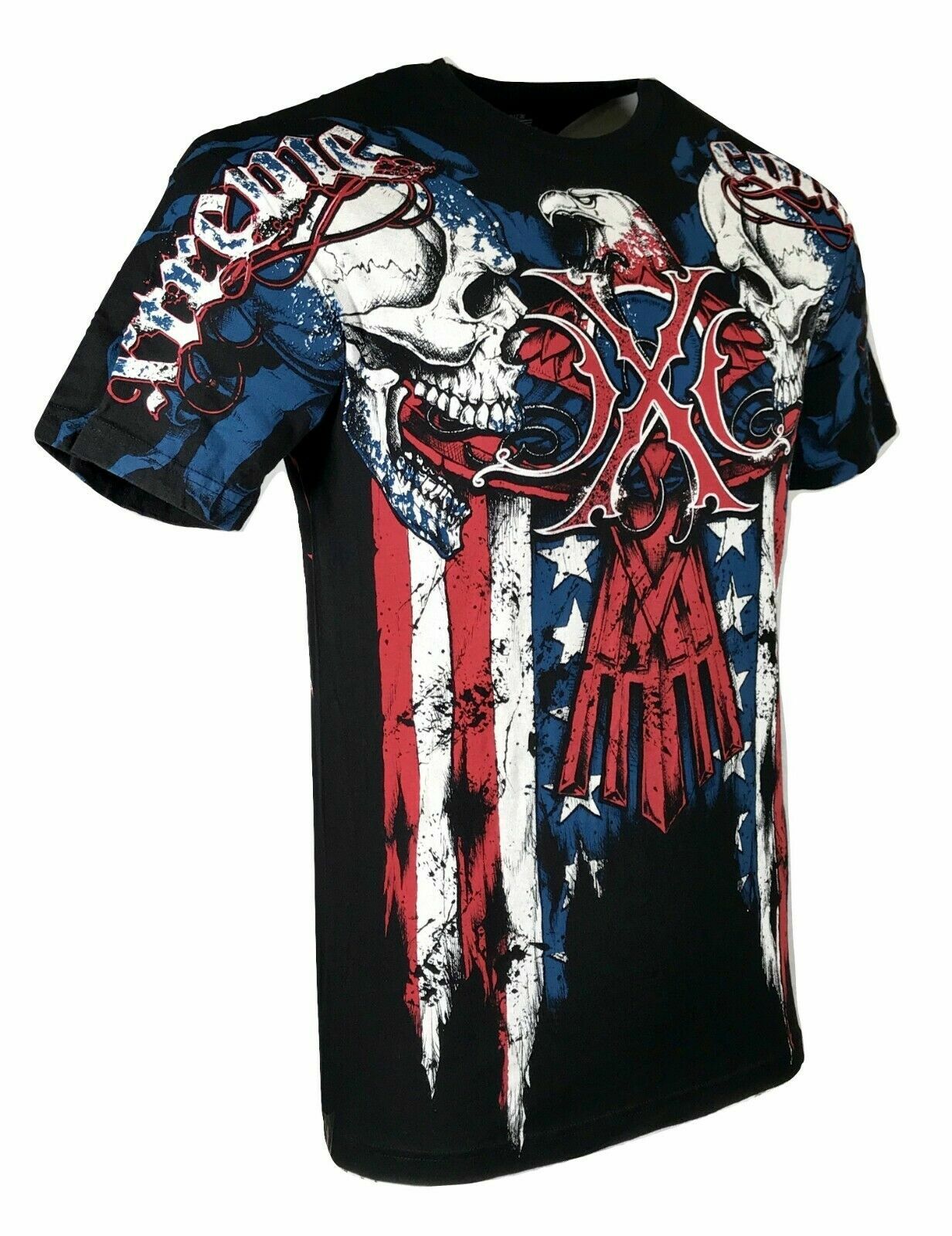 Xtreme Couture Affliction Men’s T-Shirt COUTURE PATRIOT Black Biker S-5XL