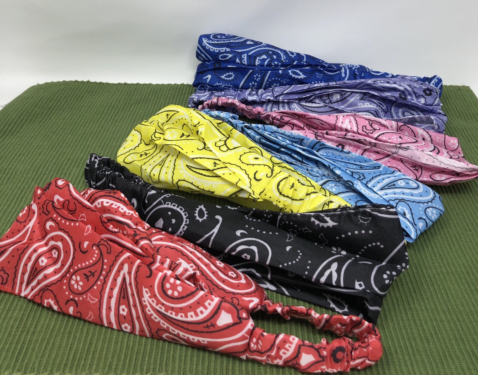 Paisley Headband Elastic Back Wide or Thin Bandana Style Hair Accessory USA Ship
