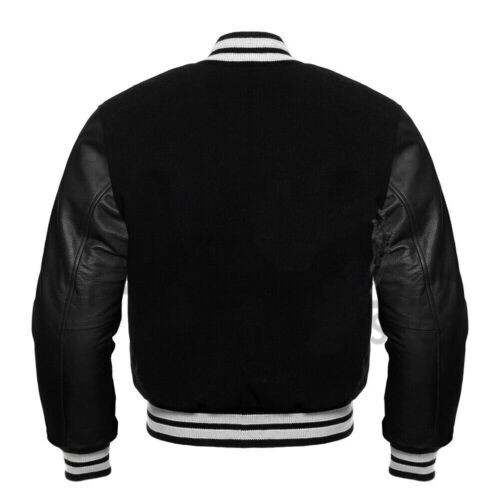 Varsity Bomber Letterman High Quality Wool & Real Sheep Leather Sleeves Jacket