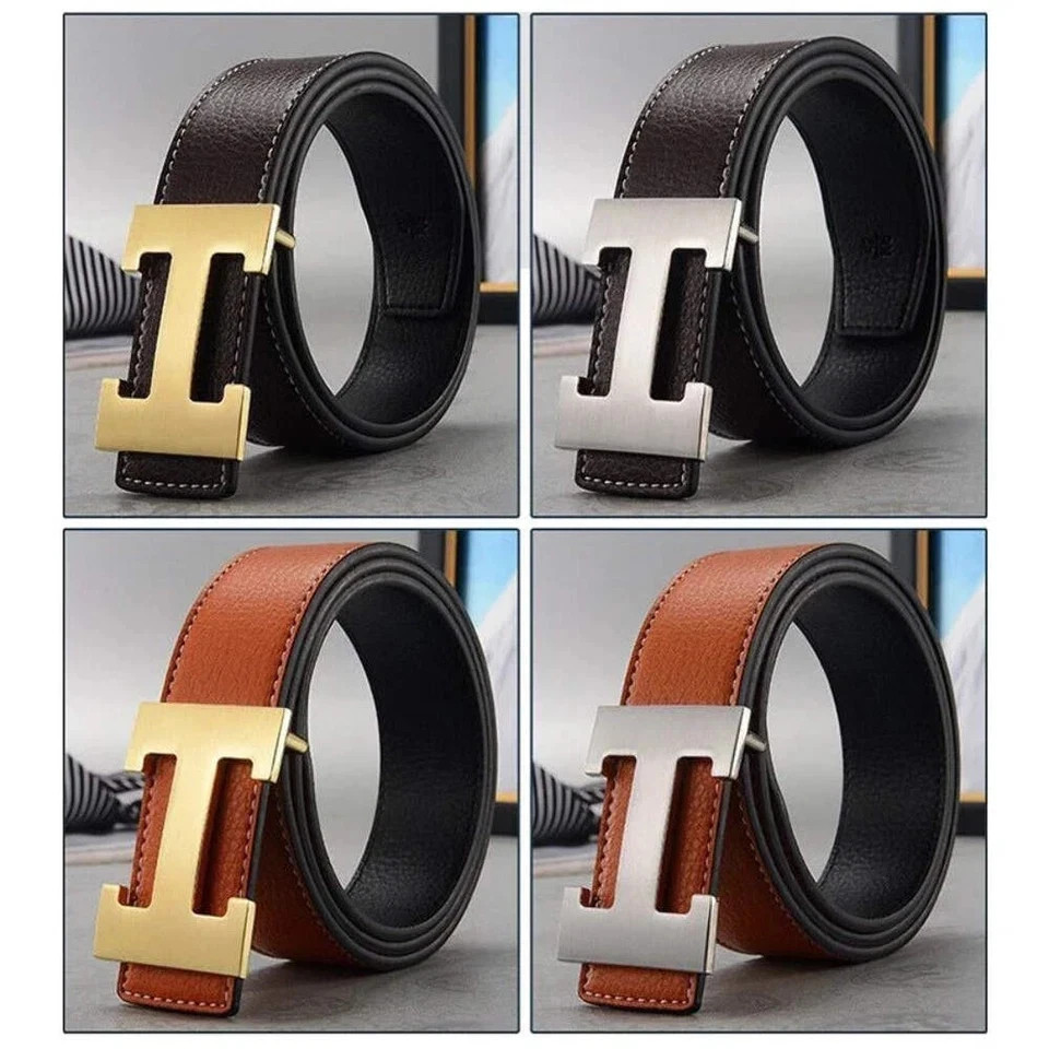 Width 3.5cm Famous Brand Belt Men Top Quality Genuine Luxury Leather Belts