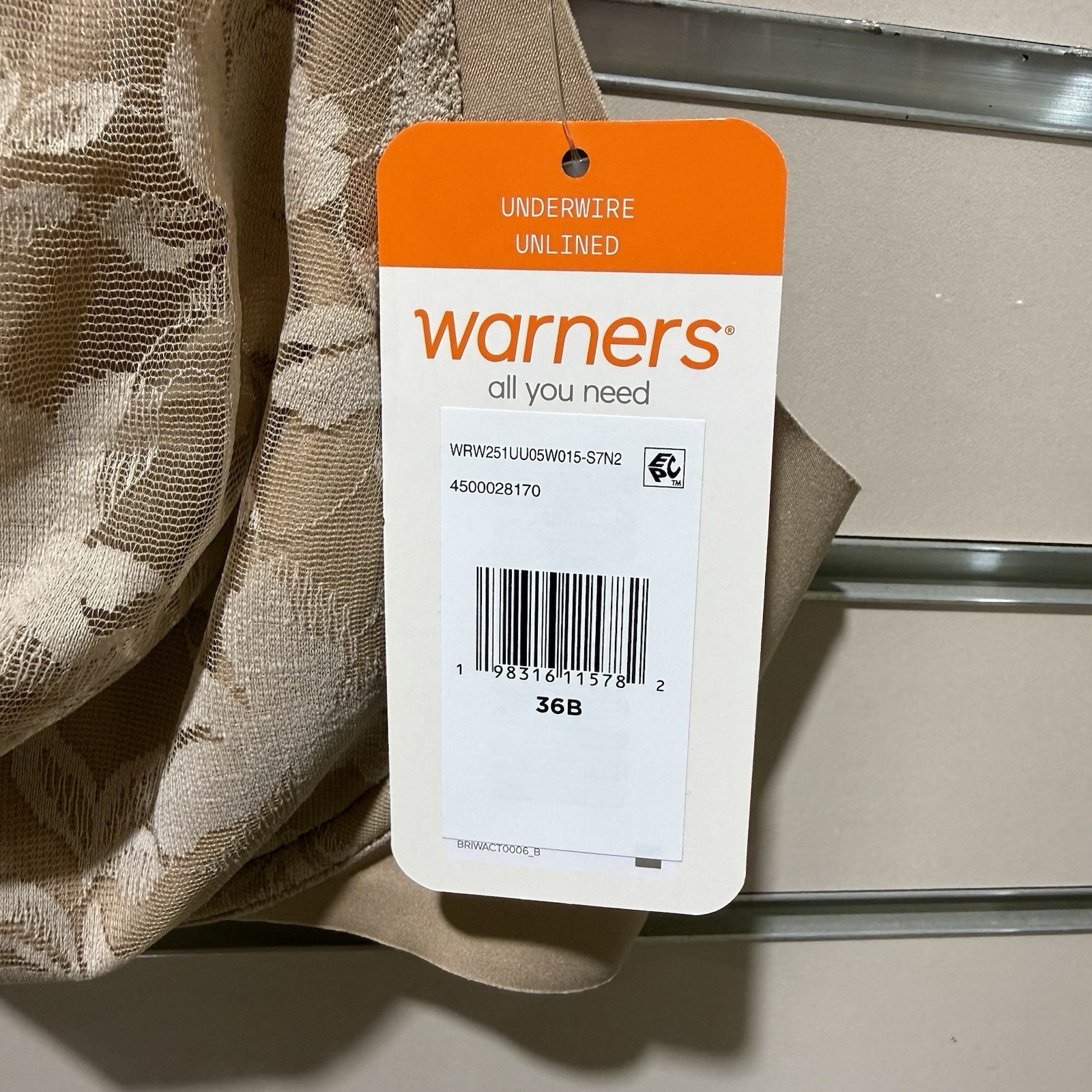 NWT Warners Blissful Benefits Underarm Smoothing T-Shirt Bra Beige Or White