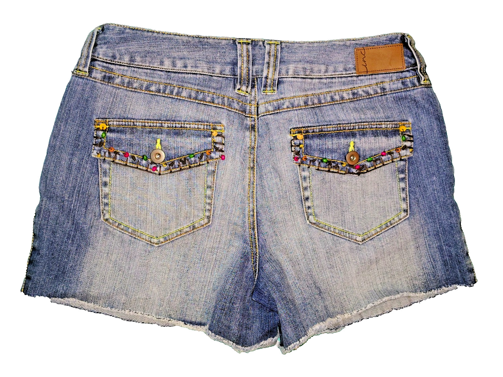 INC Denim Shorts 8 Embroidered Beaded Boho Festival NWOT MSRP $69