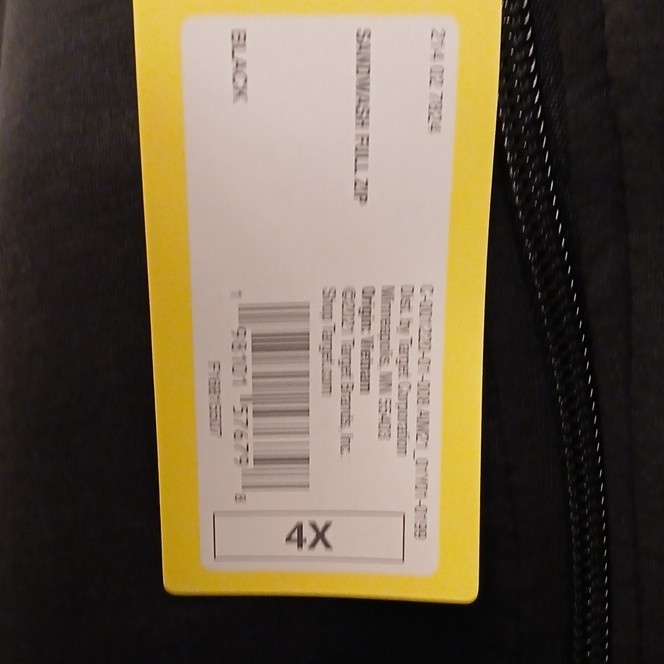 All in Motion Dynamic Flex Full Zip Track Jacket Black Women’s Plus 4X