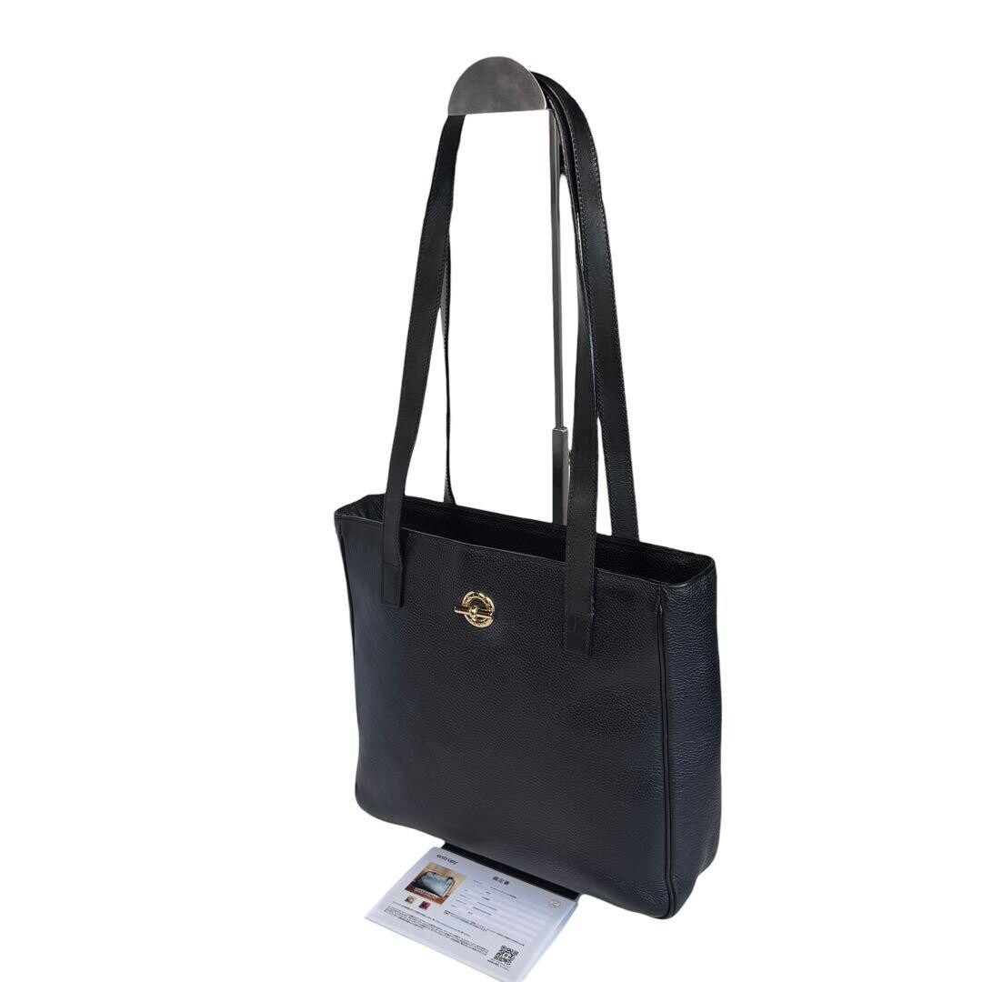 CELINE Tote bag Leather Black Vintage Authentic From Japan