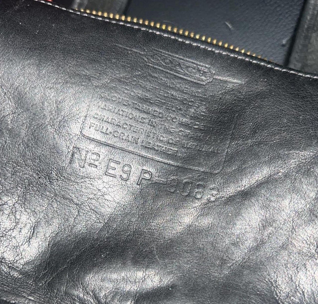 Vintage Coach Legacy Black Leather Satchel 9063