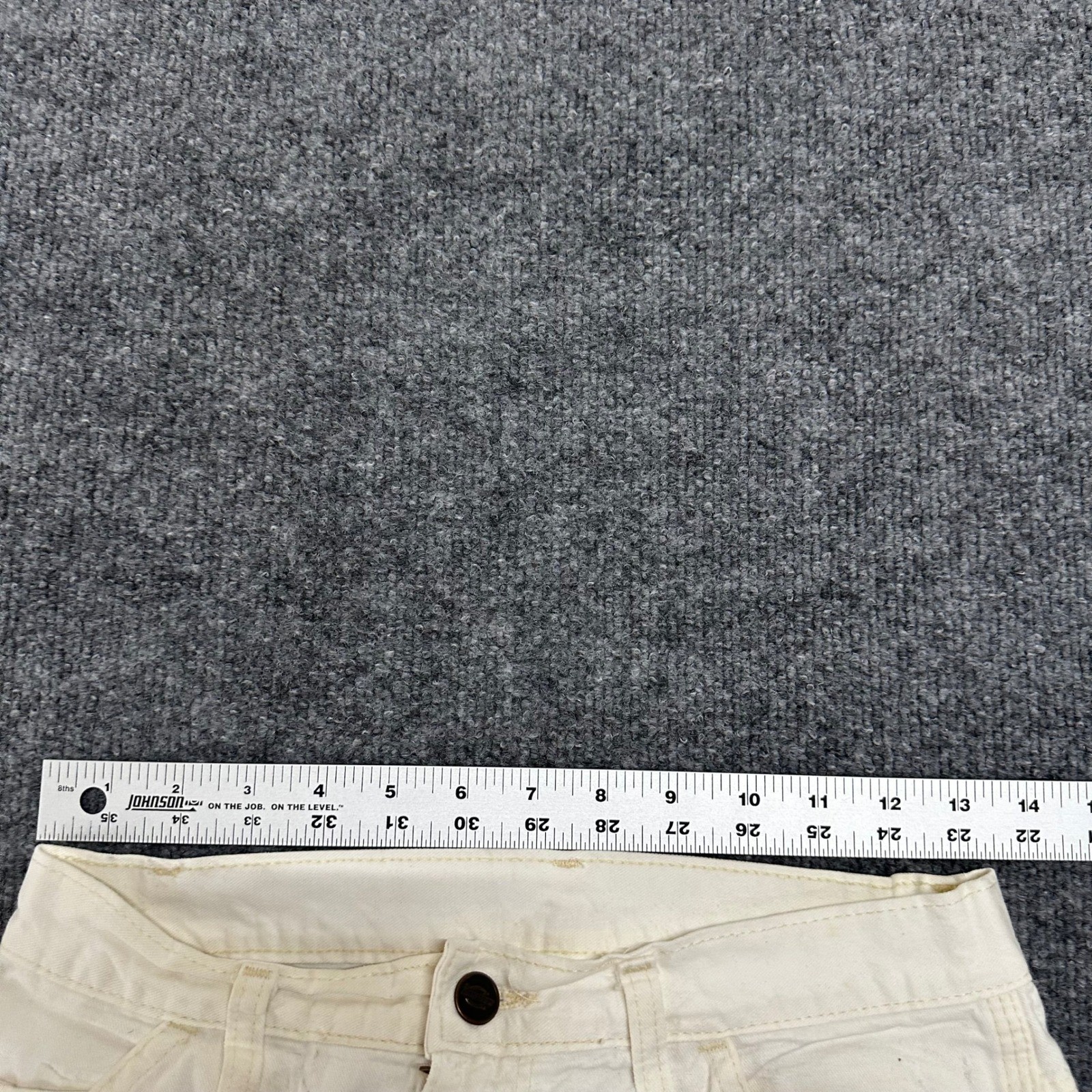 Dickies Carpenter Pants Mens Size 30×30 Off White Distressed Utility Workwear