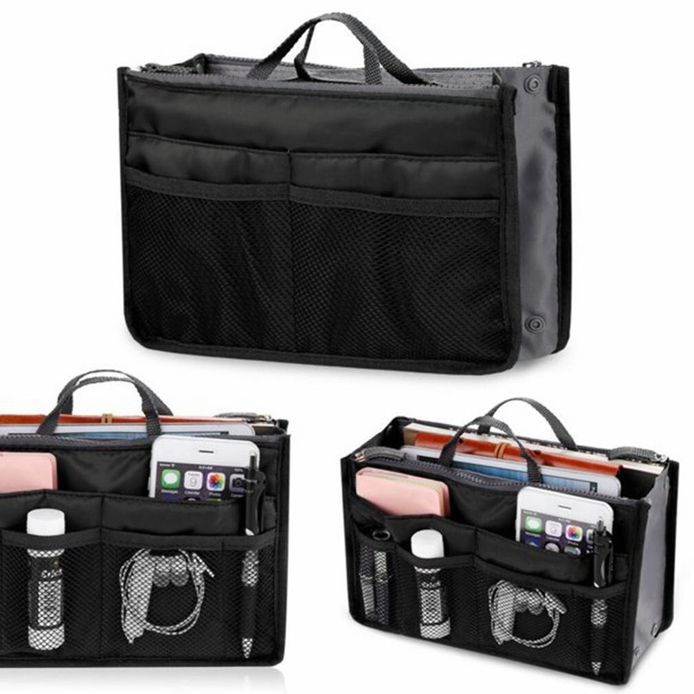Tote Organizer Insert Bag Women Travel Large liner Handbag Purse Lady Makeup