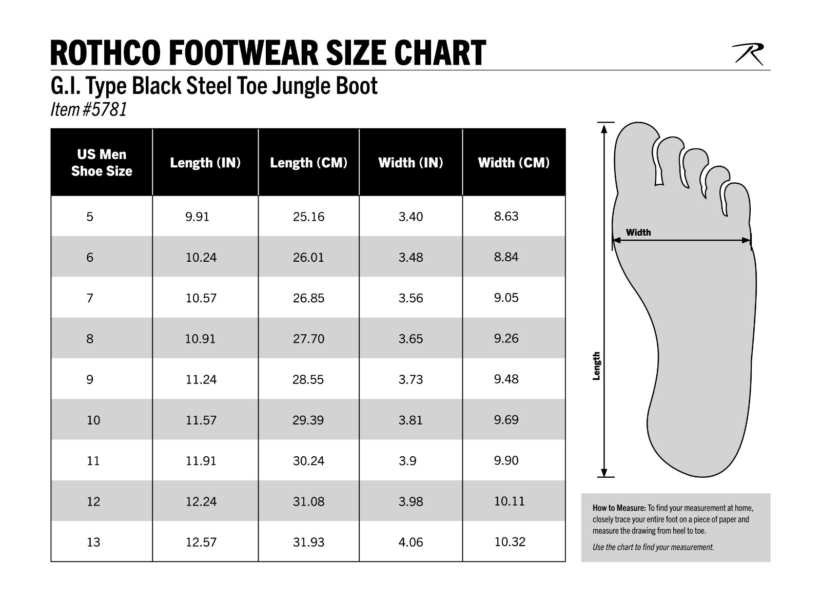 Rothco Black Steel Toe Jungle Boot – GI Style Footwear