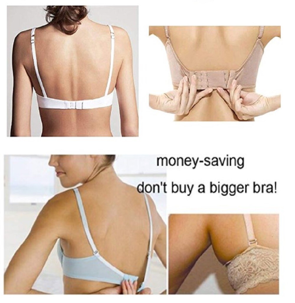 6Pcs Bra Extender Set–Adjustable 2/3/4 Hook Strap Extensions for Comfortable Fit