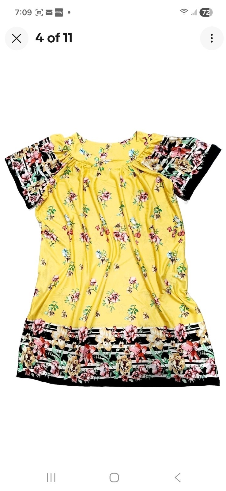 Anthony Richards VTG Yellow Floral Mumu House Patio Dress Lounger Women’s Plus