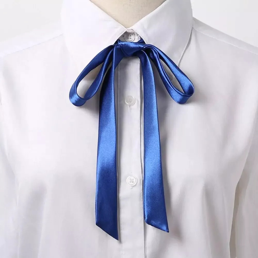 Satin Bow Tie Gambler Western Cowboy Necktie Ribbon for School Uniform Wedding