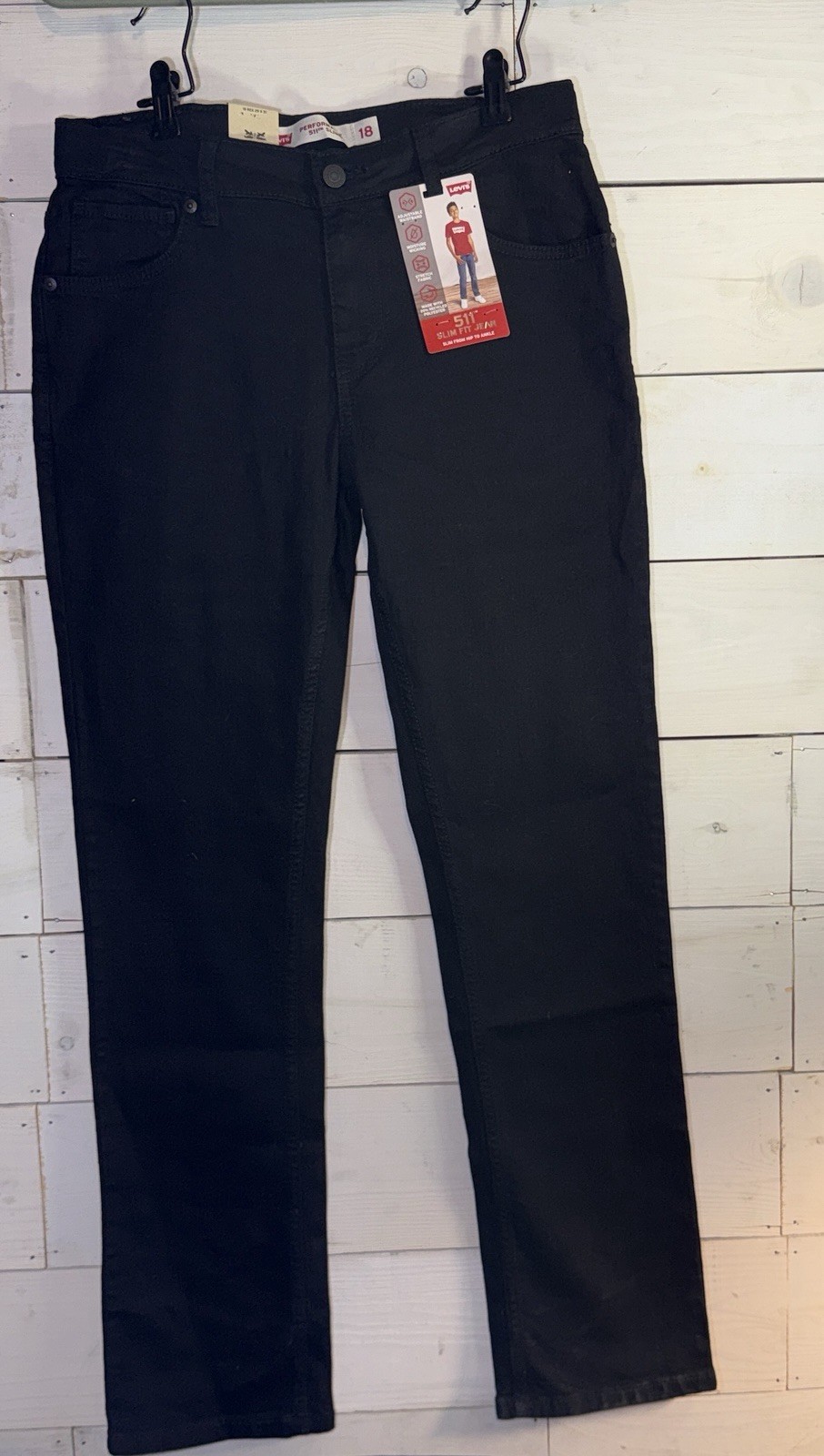 Levi Strauss Boy’s Adjustable Waistband 511 Slim Fit Stretch Jean 18 Reg 29×31