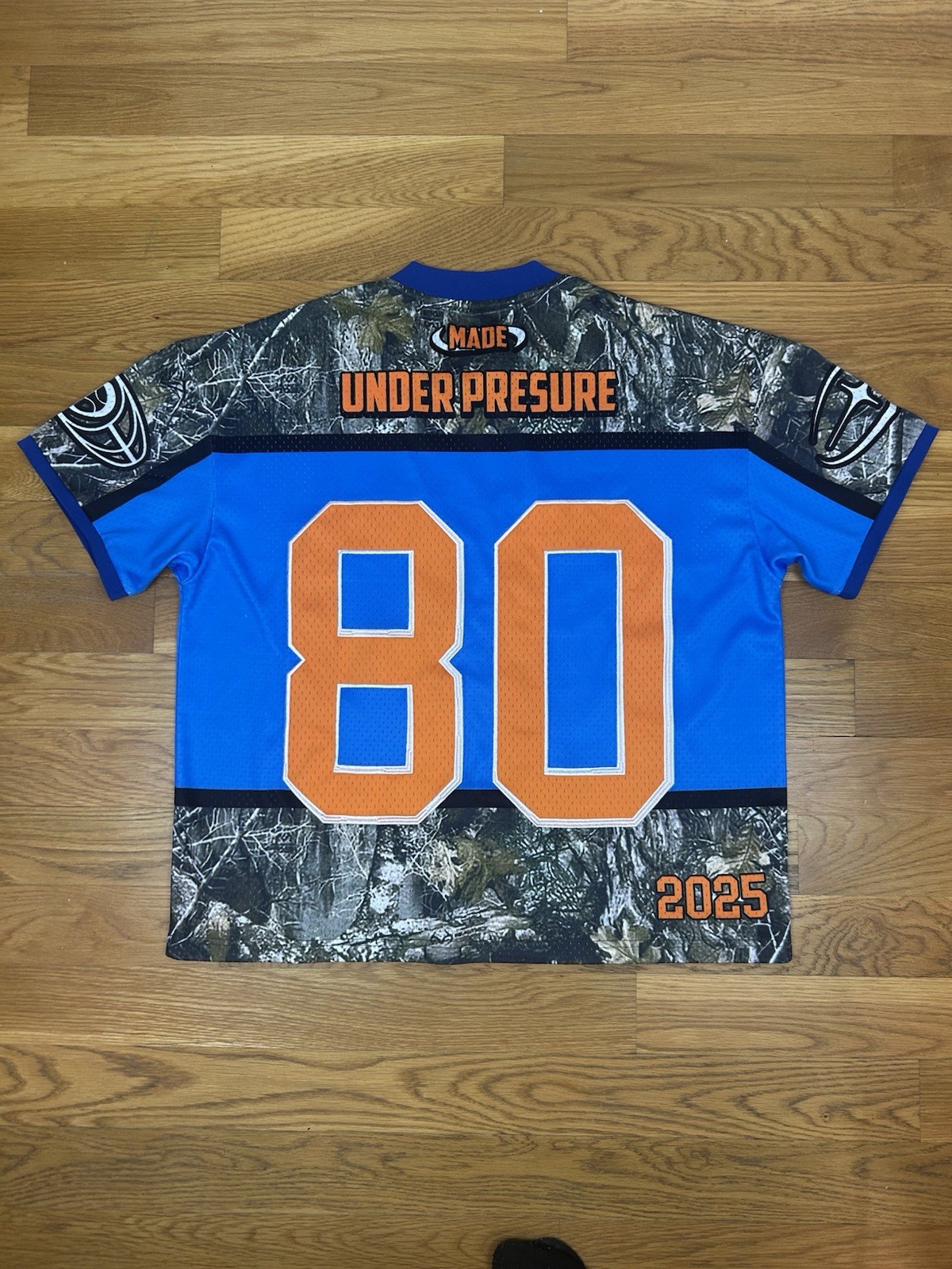 Streetwear Football Jersey. Obsidyx Mesh V Neck Graphic Embroidered Custom Camo