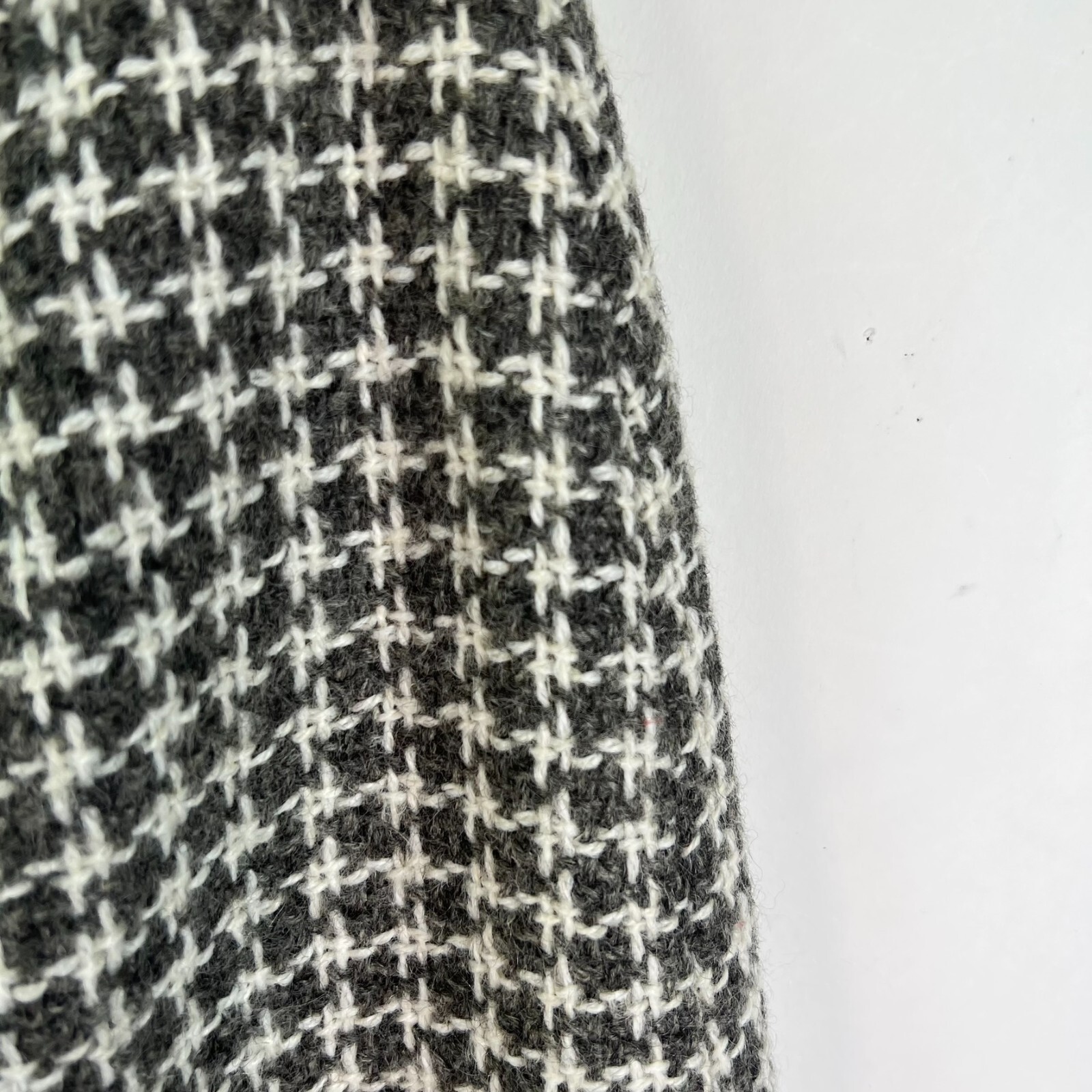 Dalton Houndstooth Wool Skirt Women’s Skirt M Black White Fully Lined Side Zipp