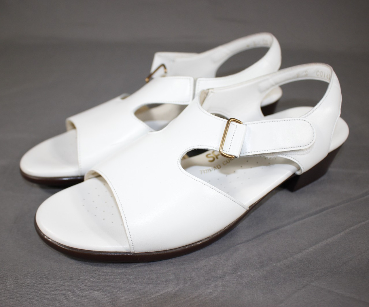 SAS Shoes Women’s 9 S Suntimer Sandals Slingback Heeled Tripad Comfort USA White