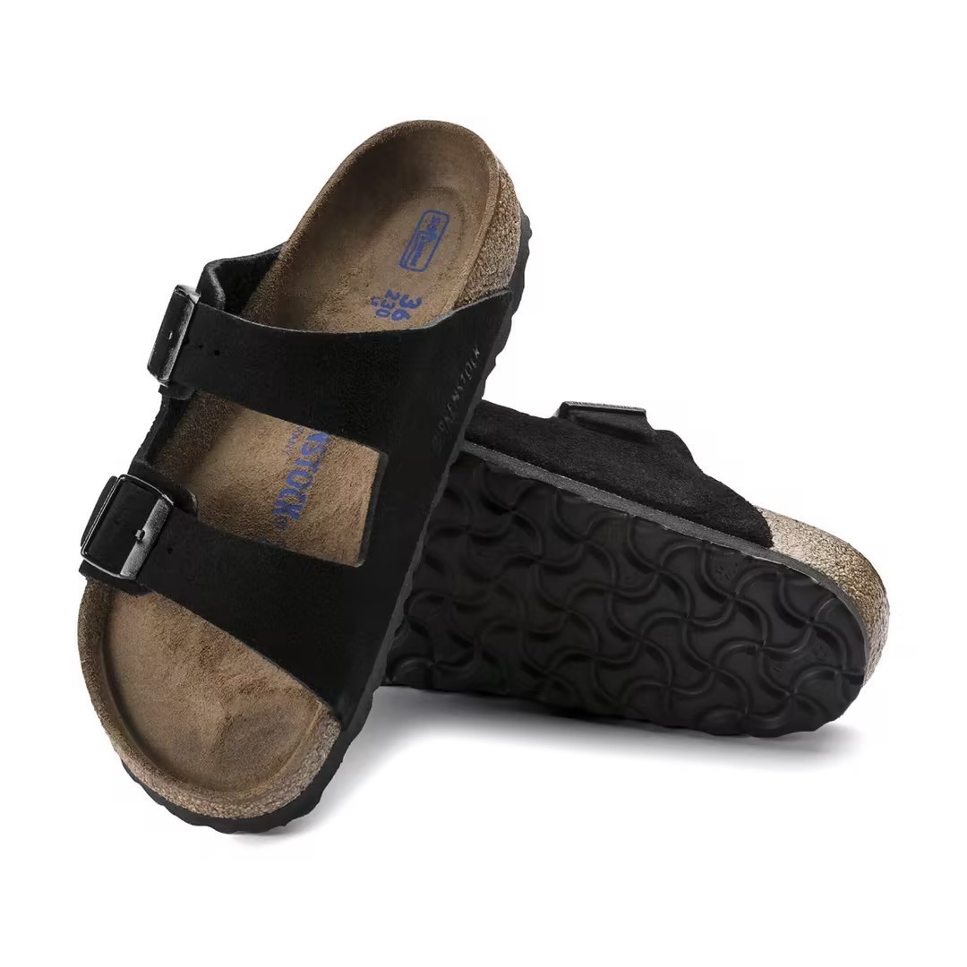Birkenstock Arizona Soft Footbed Sandals Taupe Suede Leather Shoes EU37-45