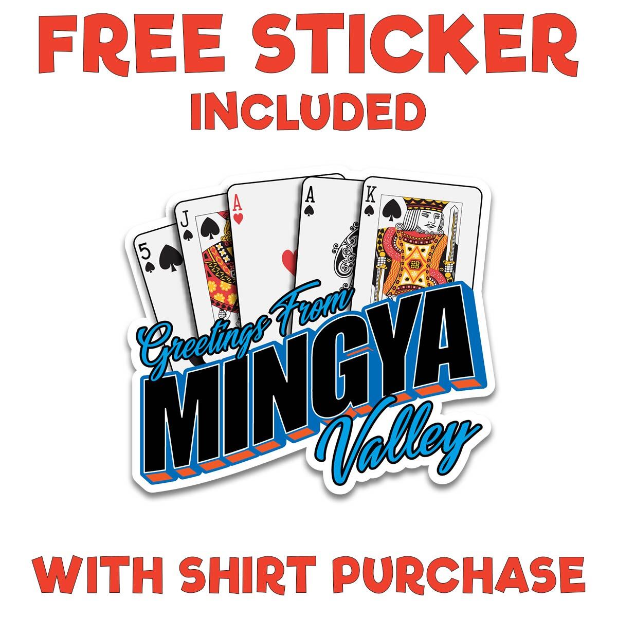 Mingya Valley T-Shirt, Adult Unisex Navy Blue, 100% Cotton, S – XXL