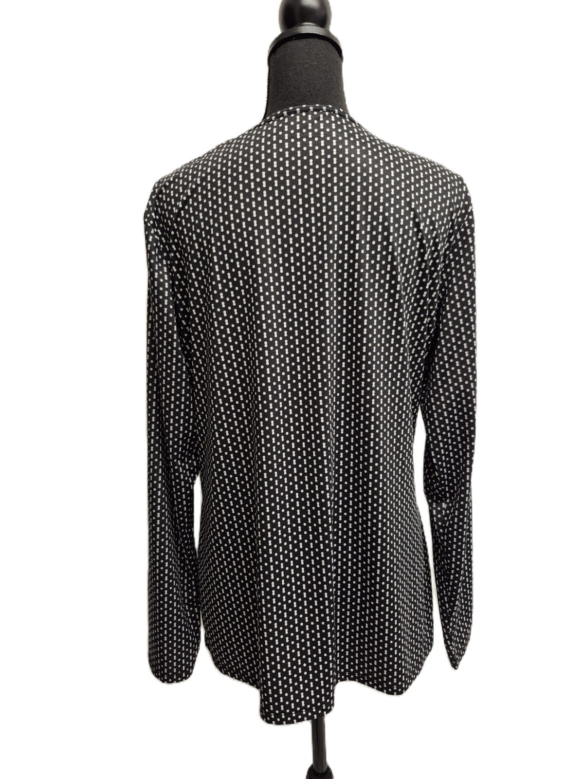 Climate Right Top (XL) Black/White Geometric Long-Sleeve Polyester/Spandex