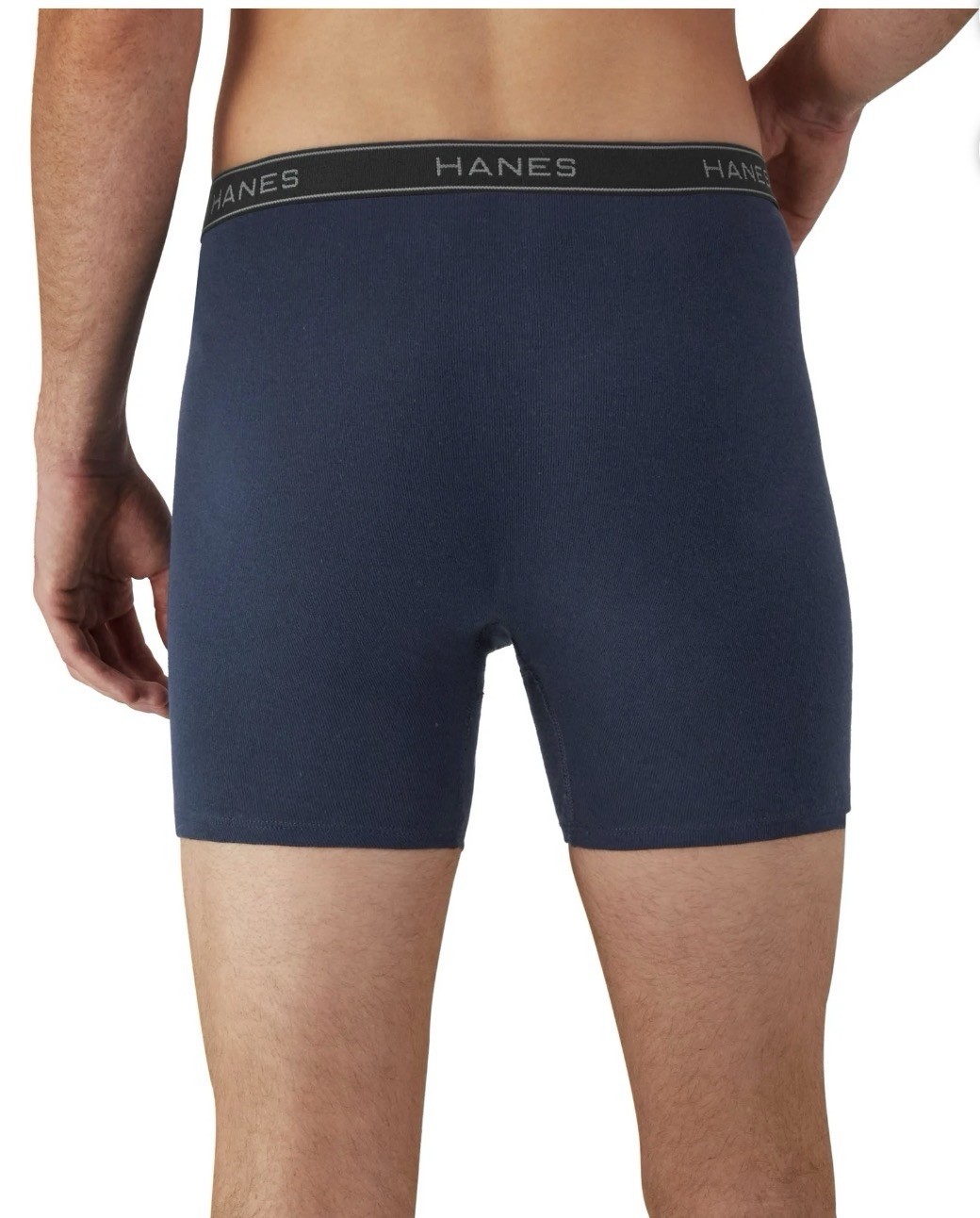 10-Pack HANES Men’s XL Boxer Briefs Tagless Comfort Flex Waistband Solid Colors