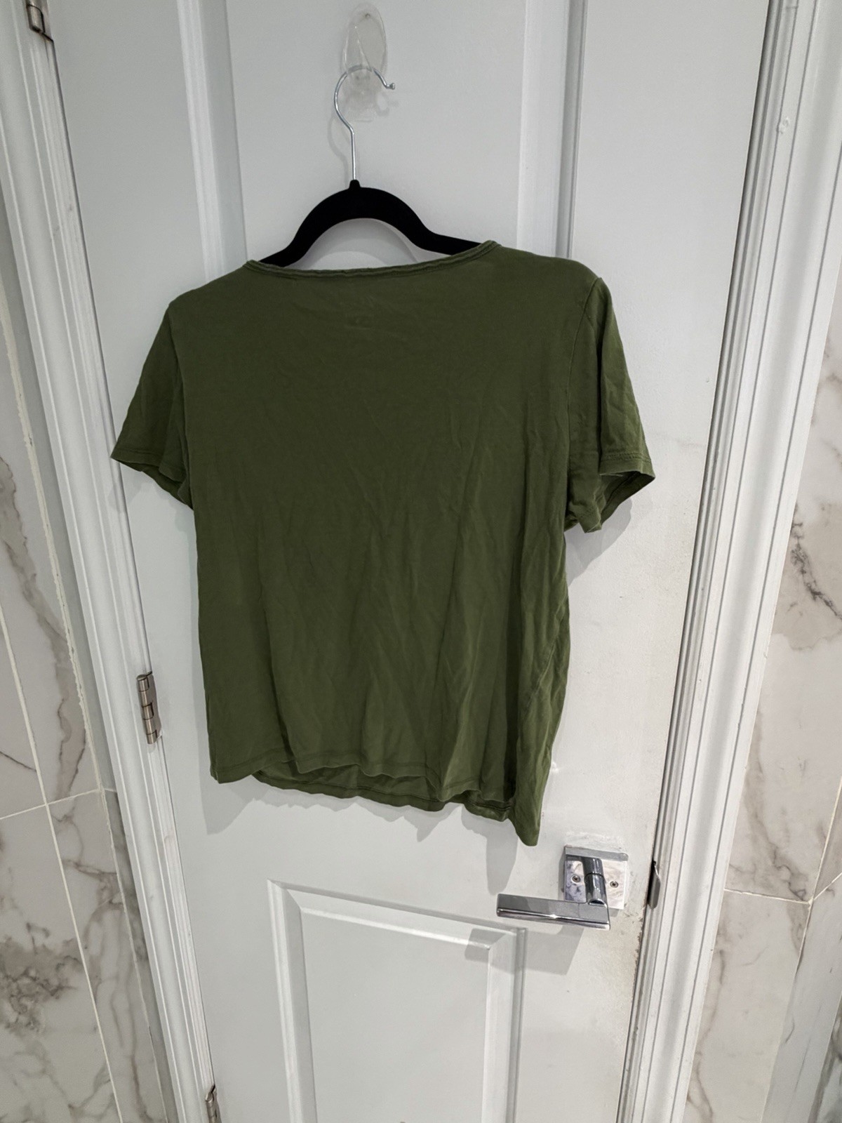 J.Crew Womens Green Crewneck Slub Cotton Classic Tee T-Shirt Size Small
