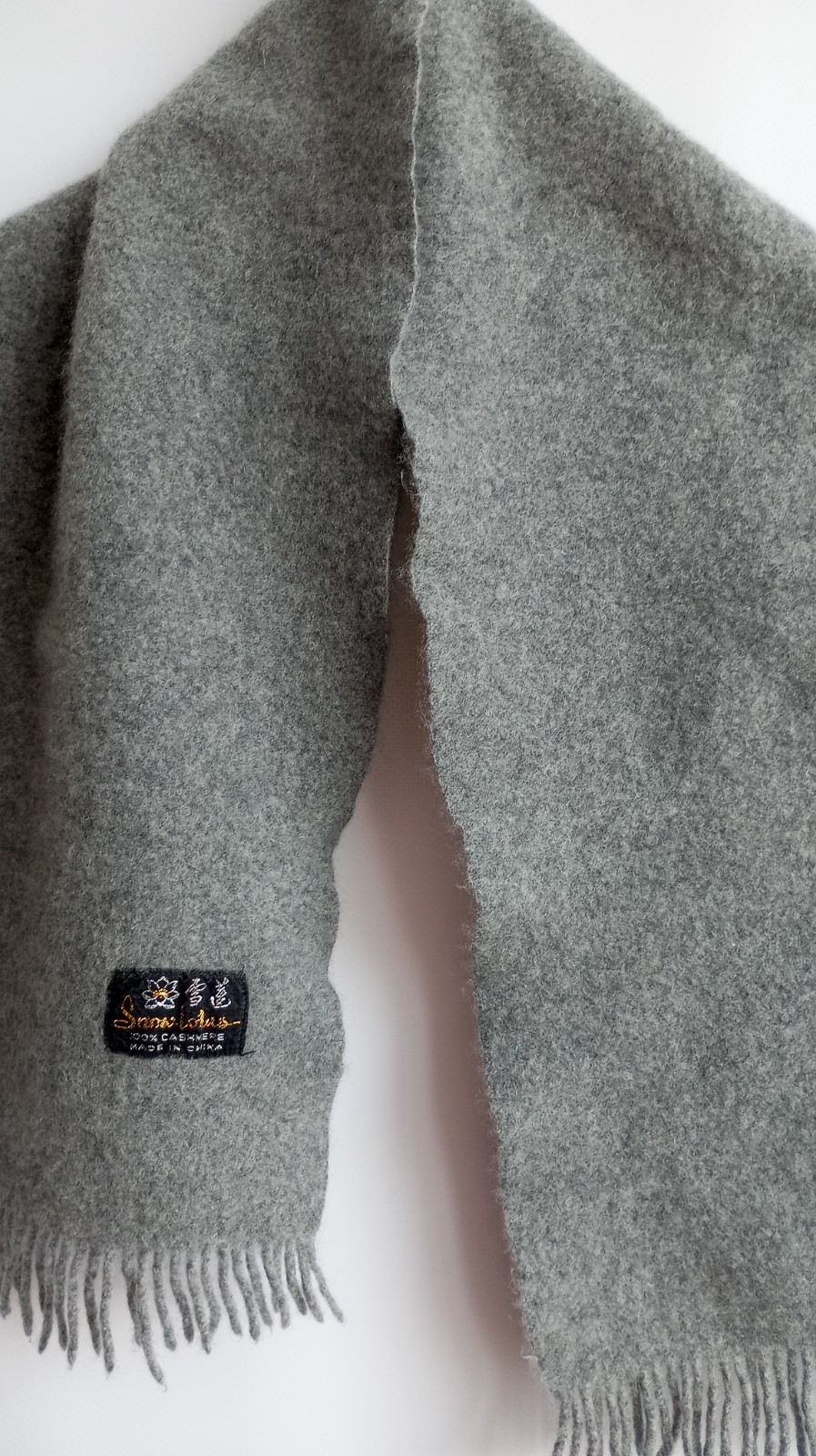 Snow Lotus soft, warm,cashmere grey scarf