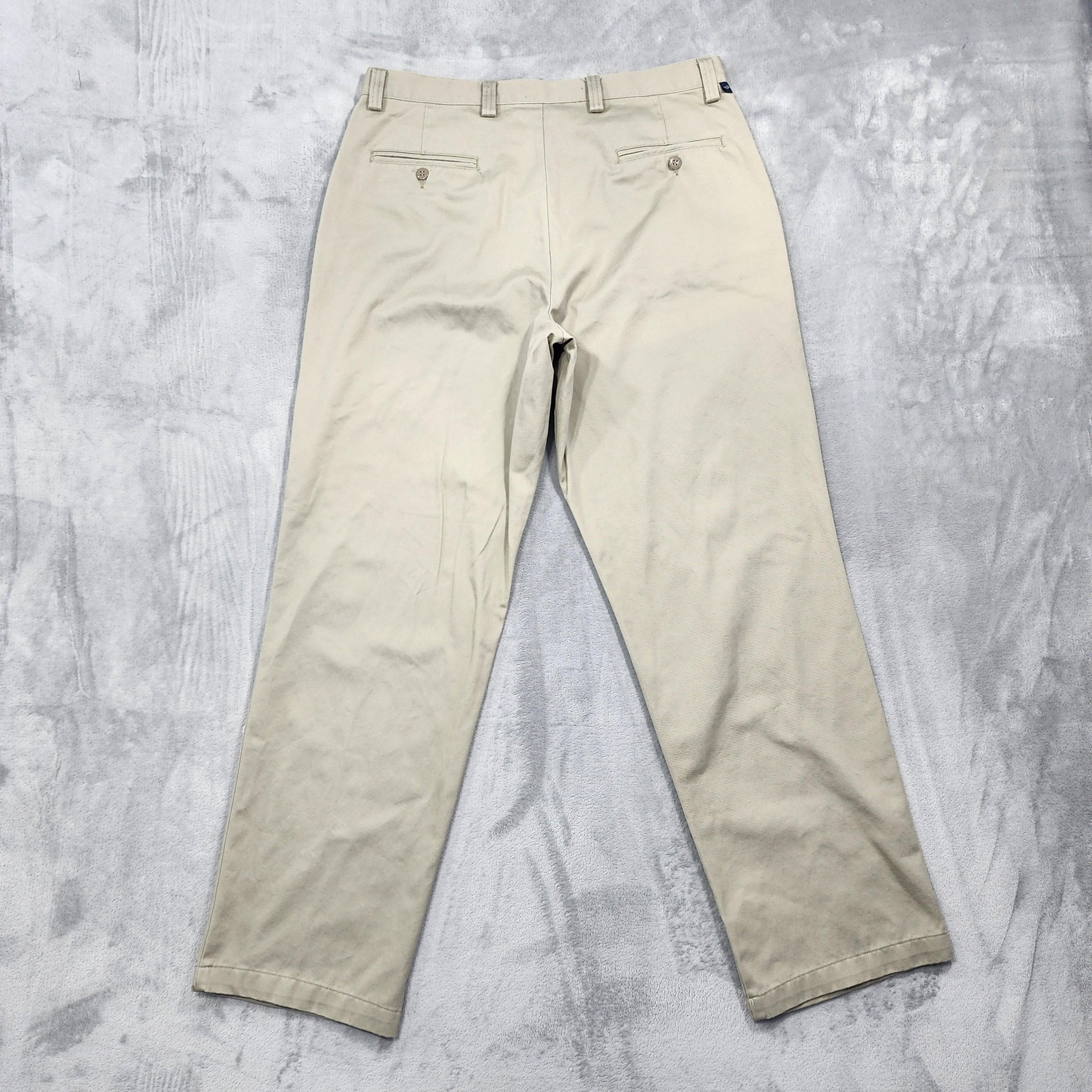 Dockers Pants Mens 36×34 Beige Regular Fit Flat Front Chino Straight Khakis