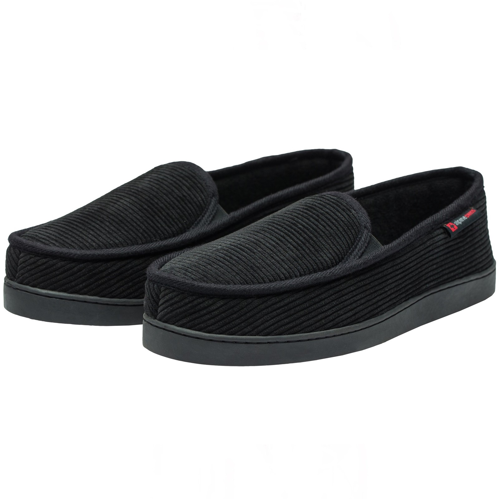 Alpine Swiss Wide Mens Slippers Steve Moccasin House Shoes Memory Foam Insole