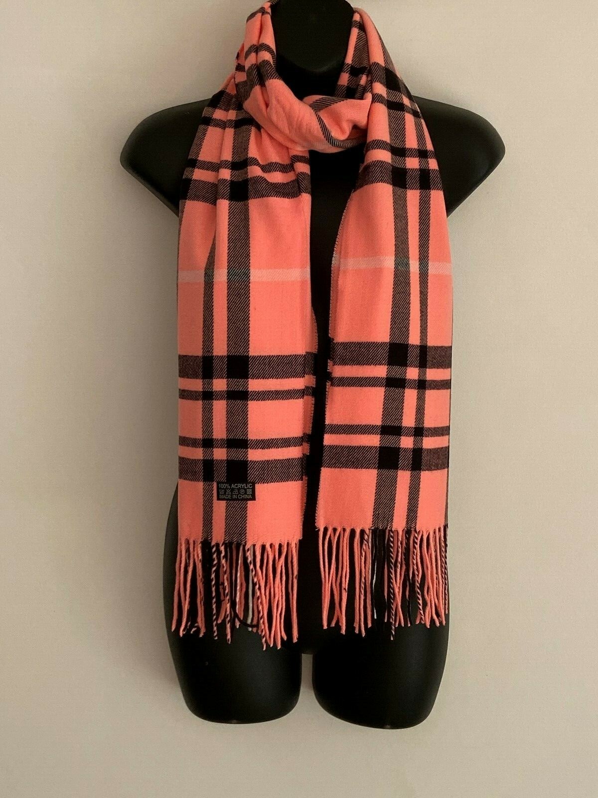 Soft Warm Cashmere Feel Scarf Scottish Tartan Plaid Checked Scarves Men Women