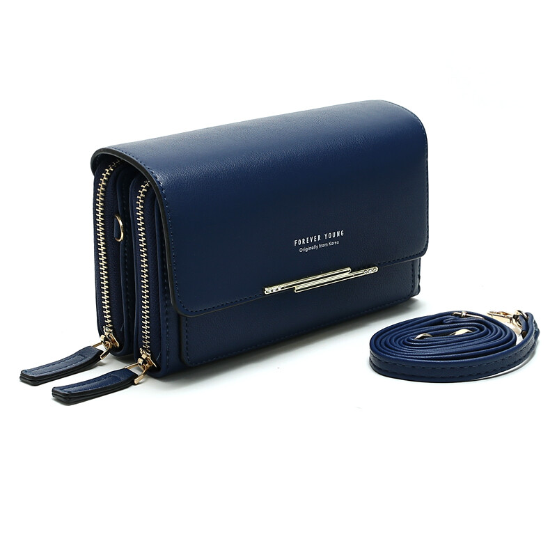 Large Capacity Women’s Zipper Shoulder Bag Crossbody Bag Cell Phone Bag Wallet