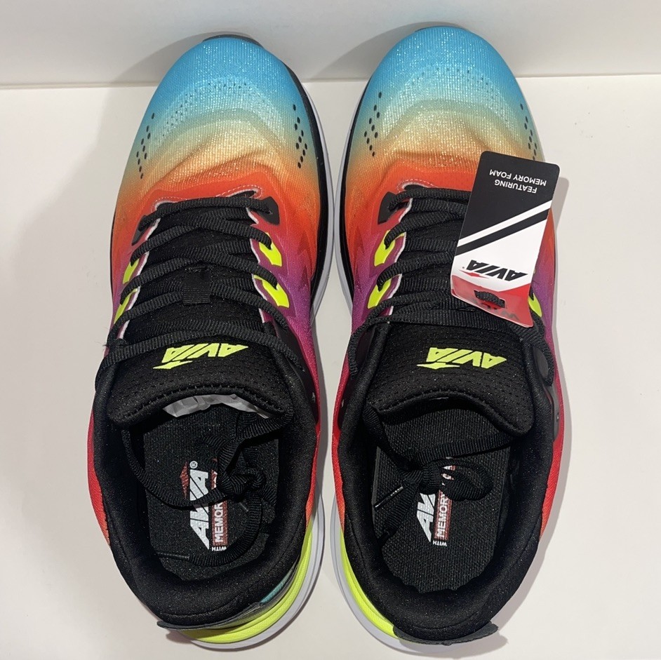 Avia AVI-MOVE Memory Foam Running Shoes Women’s Wide L9/R9.5 Multicolor Sneakers