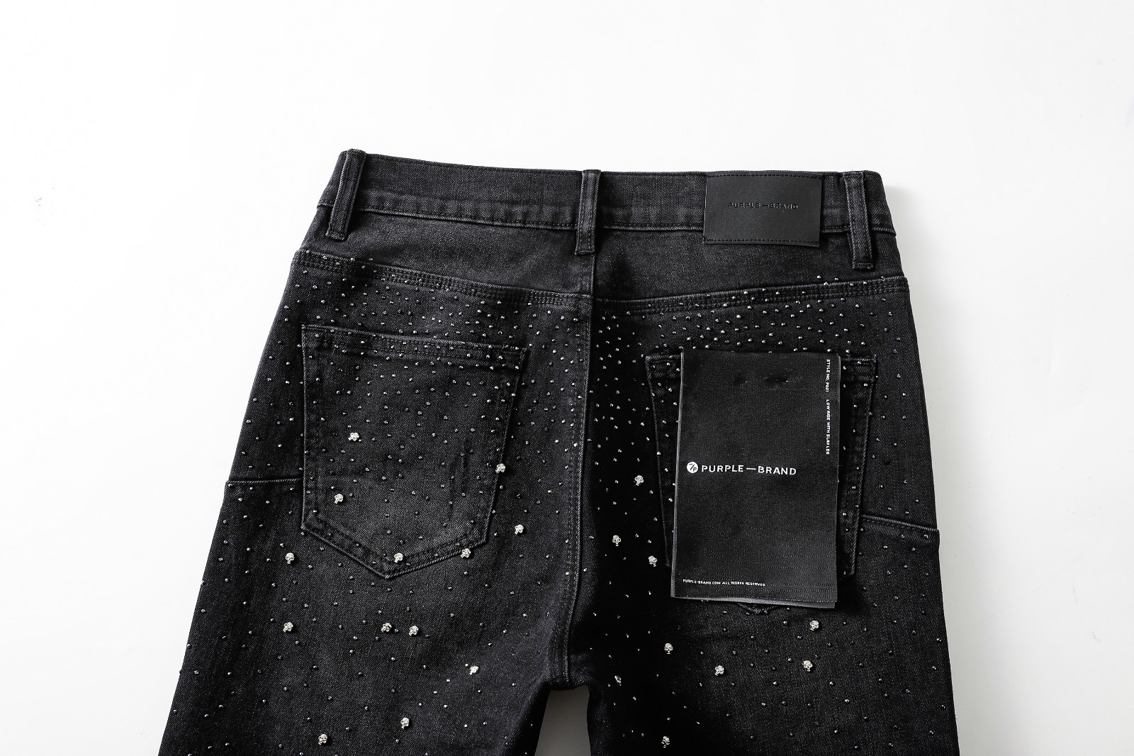 2026 New Purple brand Men’s personalized Rhinestone Leisure fashion jeans