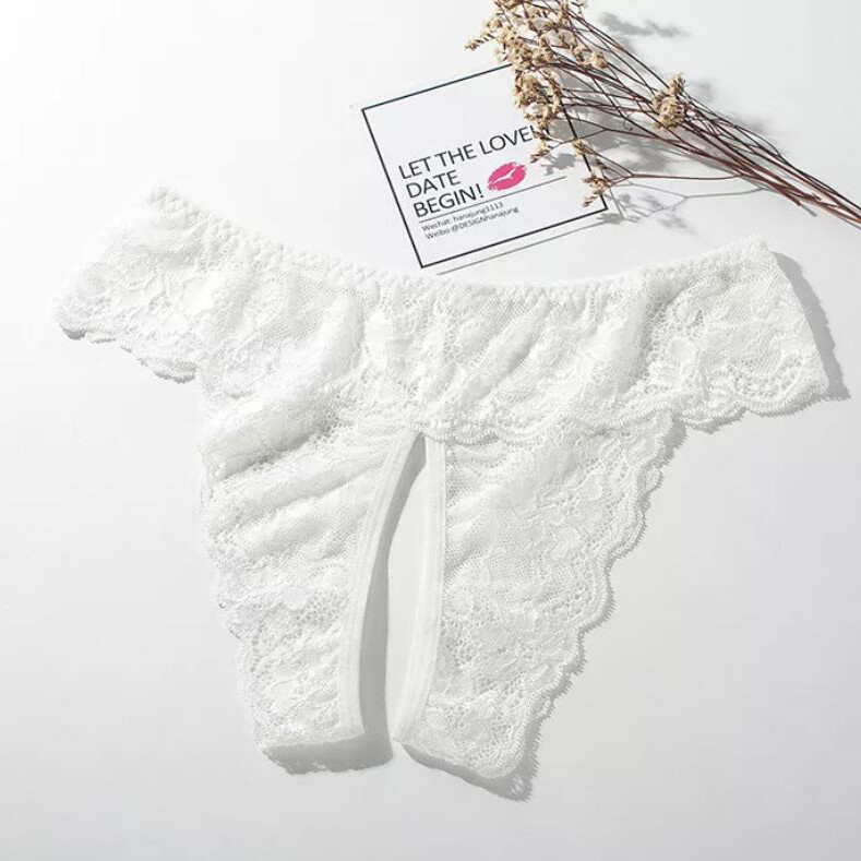 Sexy Womens Lace Panties Briefs Crotchles Ladies Cheeky Underwear Lingerie Thong