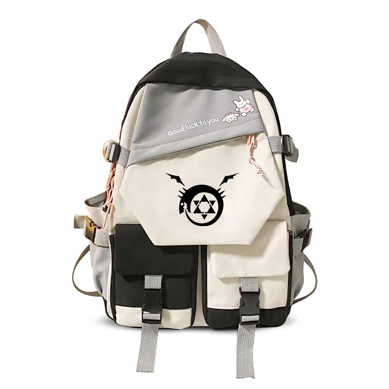 Fullmetal Alchemist Backpack School Bag Cartoon Laptop Travel Rucksack Outdoor