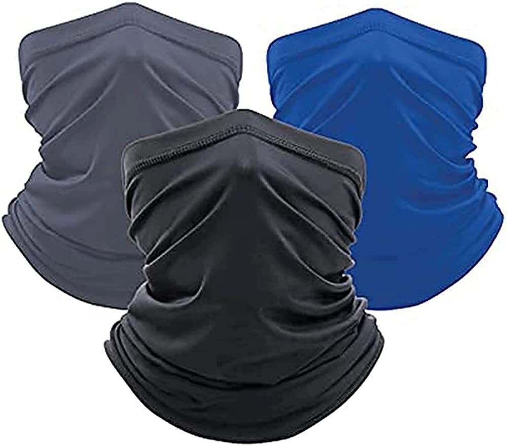 Cooling Face Mask Cover/Gaiter 3Pk Spray Sock Neck Cool Protector Cap Scarf Hood