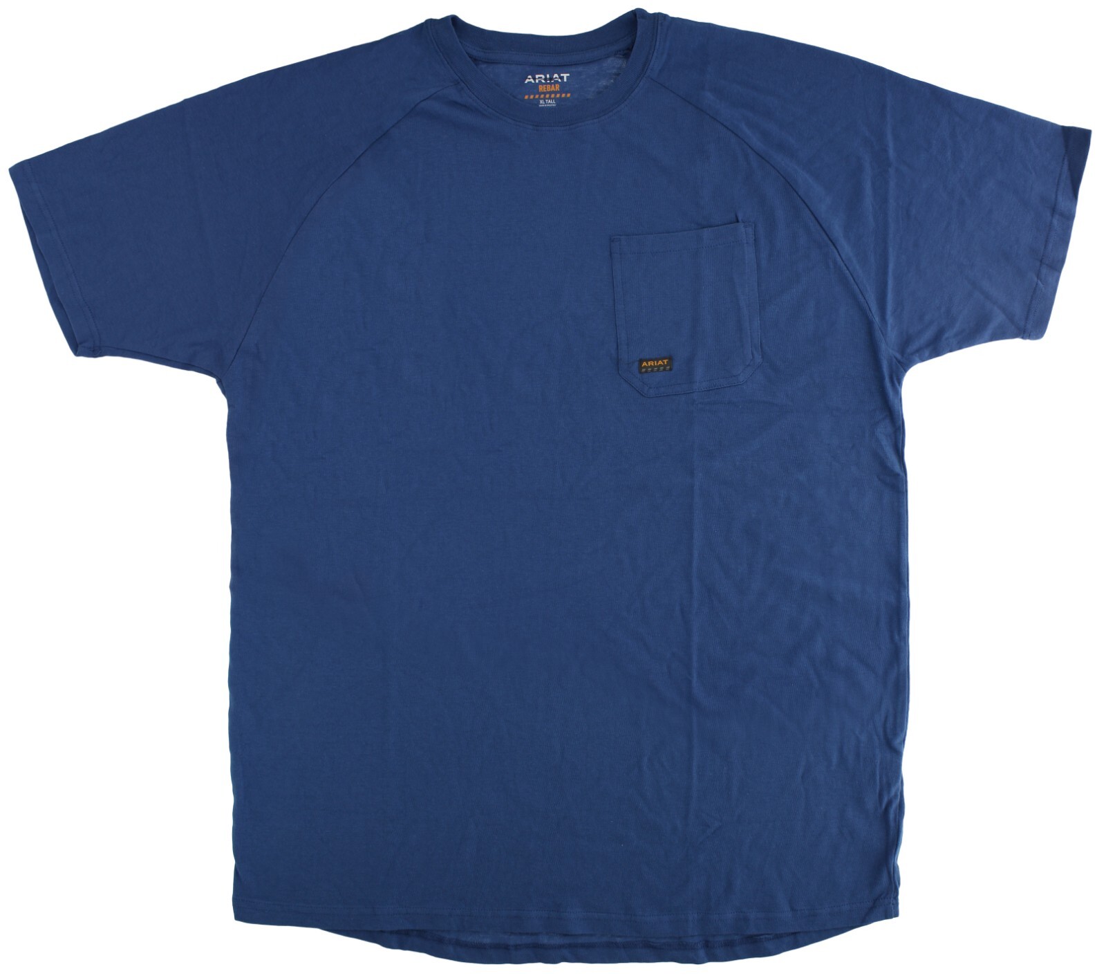 Ariat Rebar Men’s T-Shirt Cotton Strong, Big & Tall Raglan SS Basic Pocket Tee