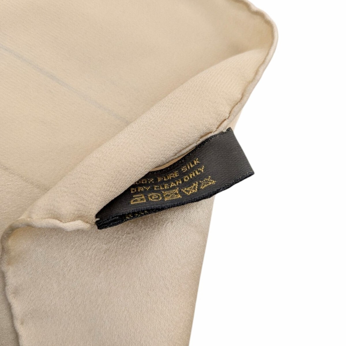 LOUIS VUITTON Scarf Stole Large 100 Silk Monogram Beige Approximately 87cm Japan
