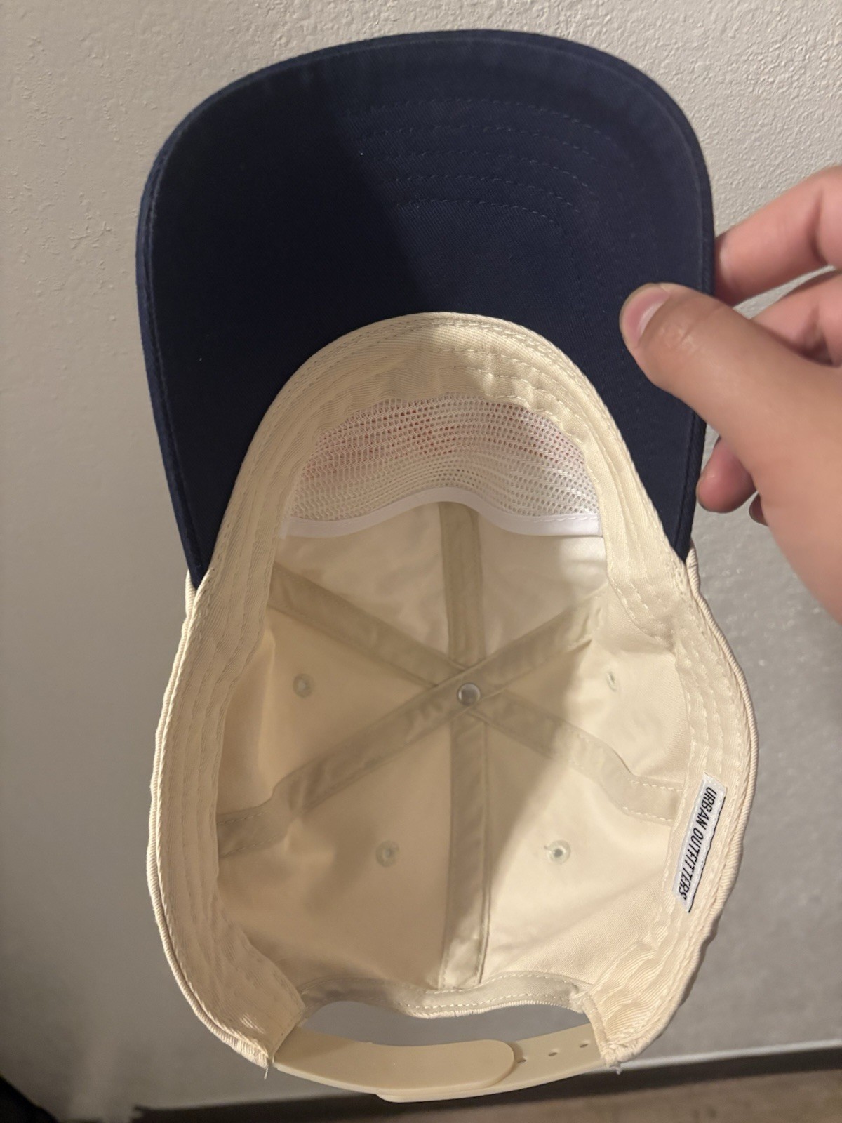 Urban Outfitters Cream & Navy ‘DUMP HIM’ Snapcback