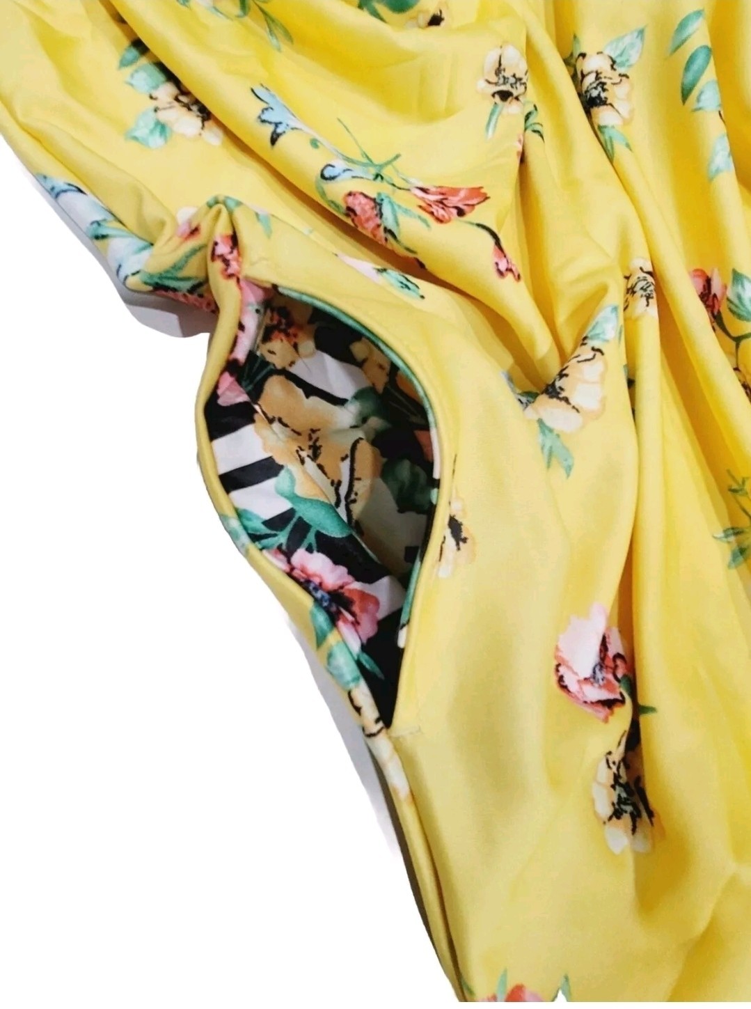 Anthony Richards VTG Yellow Floral Mumu House Patio Dress Lounger Women’s Plus